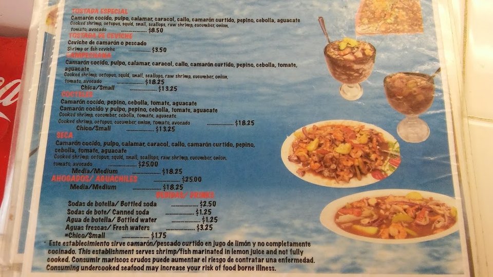 Simple menu layout for lunch and dinner